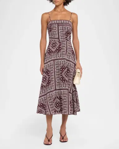Veronica Beard Kitt Bandana-Print Midi Dress | Thumbnail 2