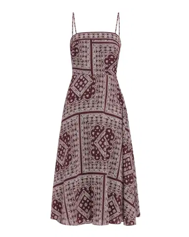 Veronica Beard Kitt Bandana-Print Midi Dress | Thumbnail 1