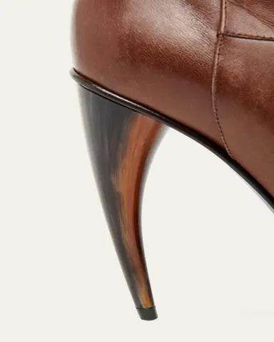 Alexander McQueen 105mm Horn Leather Knee-High Boots | Thumbnail 3