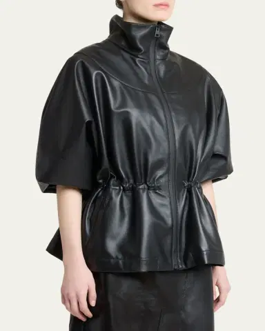 Givenchy Leather Drawstring Tracksuit Jacket | Thumbnail 4 Givenchy Leather Drawstring Tracksuit Jacket | Thumbnail 4