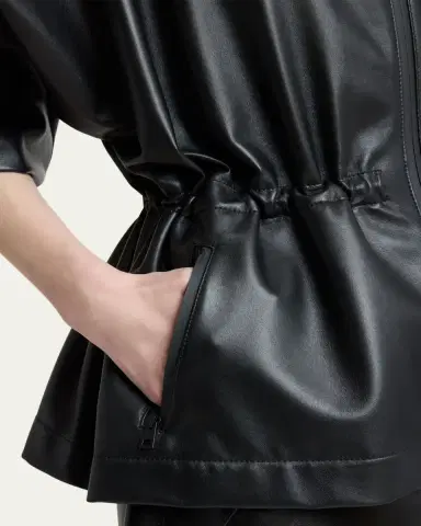 Givenchy Leather Drawstring Tracksuit Jacket | Thumbnail 5 Givenchy Leather Drawstring Tracksuit Jacket | Thumbnail 5