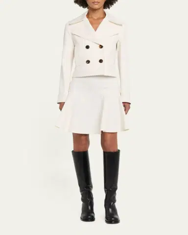 Burberry Ebony Cotton Twill Flare Mini Skirt | Thumbnail 2 Burberry Ebony Cotton Twill Flare Mini Skirt | Thumbnail 2