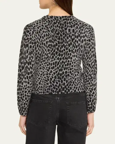 Nili Lotan Keelah Cashmere Leopard-Spot Cardigan | Thumbnail 3 Nili Lotan Keelah Cashmere Leopard-Spot Cardigan | Thumbnail 3