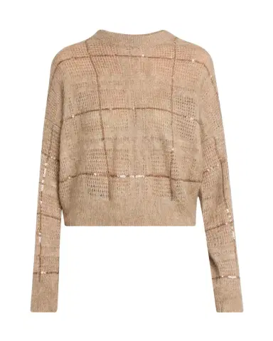 Brunello Cucinelli Paillette Check Mohair Crewneck Sweater | Thumbnail 1 Brunello Cucinelli Paillette Check Mohair Crewneck Sweater | Thumbnail 1