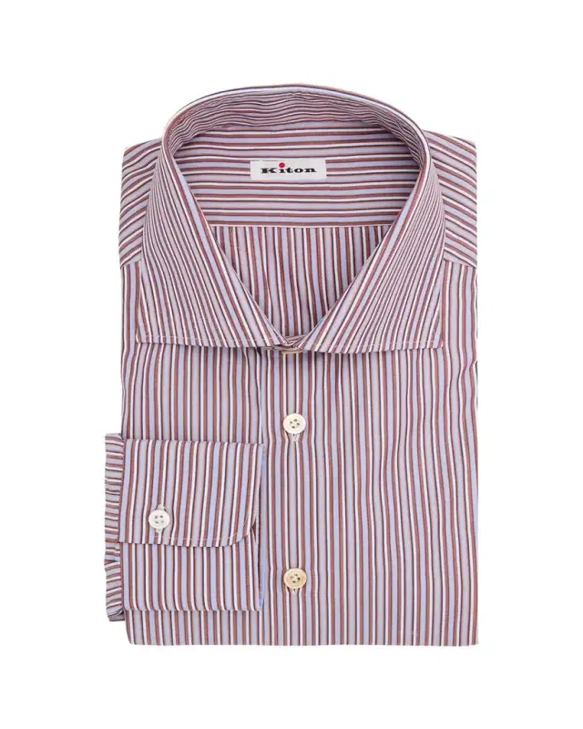 Men's Variegated Stripe Cotton Dress Shirt