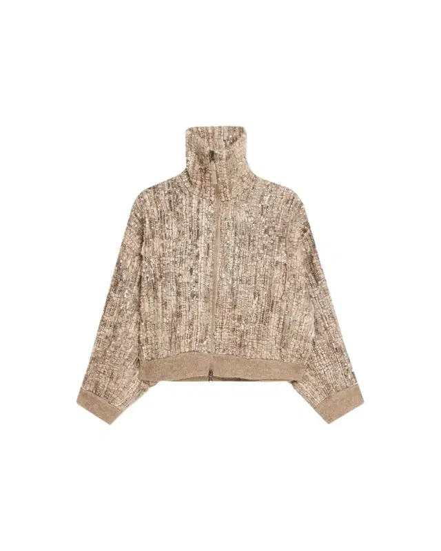 Brunello Cucinelli Sequined Mohair Cardigan