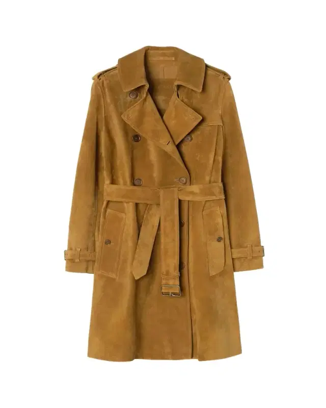 Kensington Suede Belted Trench Coat