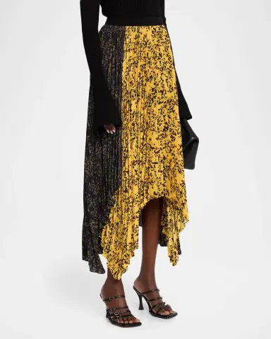 Proenza Schouler Paulina Pleated Georgette Skirt | Thumbnail 3