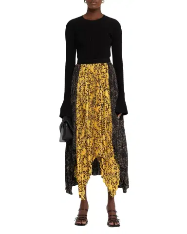 Proenza Schouler Paulina Pleated Georgette Skirt | Thumbnail 1