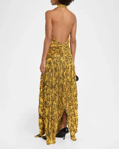 Proenza Schouler Paulina Pleated Halter Handkerchief Maxi Dress | Thumbnail 2 Proenza Schouler Paulina Pleated Halter Handkerchief Maxi Dress | Thumbnail 2