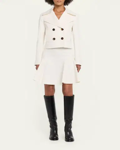 Burberry Bianca Double-Breasted Cotton Twill Short Jacket | Thumbnail 2 Burberry Bianca Double-Breasted Cotton Twill Short Jacket | Thumbnail 2