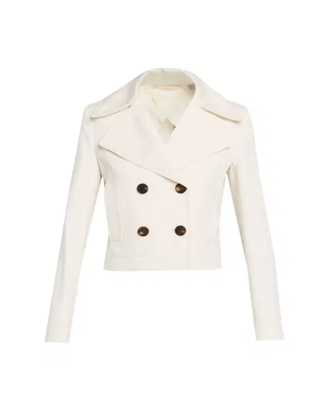 Bianca Double-Breasted Cotton Twill Short Jacket