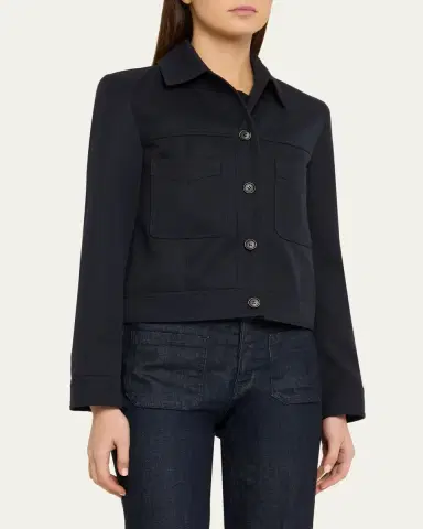 Nili Lotan Susannah Virgin Wool Cropped Jacket | Thumbnail 4