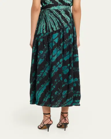 Ulla Johnson Freya Shibori Tie-Dye Midi Skirt | Thumbnail 3 Ulla Johnson Freya Shibori Tie-Dye Midi Skirt | Thumbnail 3