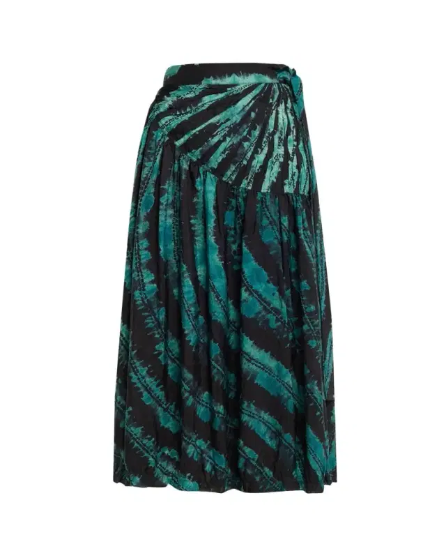 Ulla Johnson Freya Shibori Tie-Dye Midi Skirt
