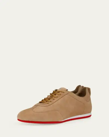 Christian Louboutin Eleonora Flex Suede Low-Top Sneakers | Thumbnail 2 Christian Louboutin Eleonora Flex Suede Low-Top Sneakers | Thumbnail 2