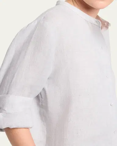 TWP Stand Collar Cut Off Shirt | Thumbnail 5 TWP Stand Collar Cut Off Shirt | Thumbnail 5