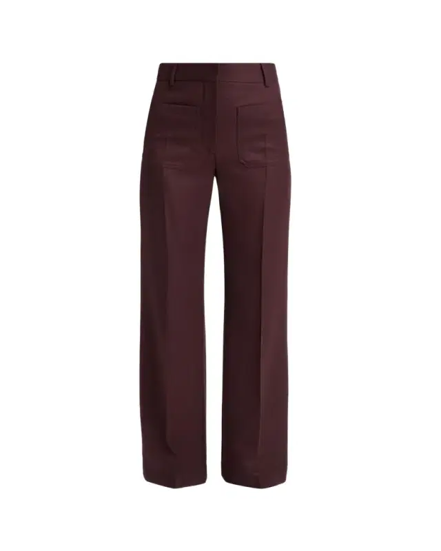 Victoria Beckham Alina Front-Pocket Straight-Leg Trousers
