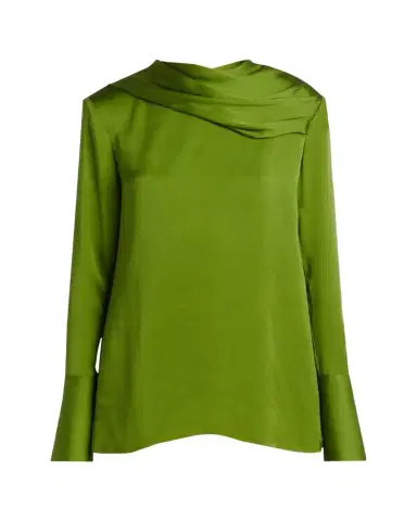 Tom Ford Draped Silk Long-Sleeve Tunic Blouse | Thumbnail 1 Tom Ford Draped Silk Long-Sleeve Tunic Blouse | Thumbnail 1