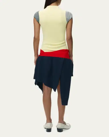 Loewe Mock-Neck Colorblock Handkerchief Dress | Thumbnail 3 Loewe Mock-Neck Colorblock Handkerchief Dress | Thumbnail 3