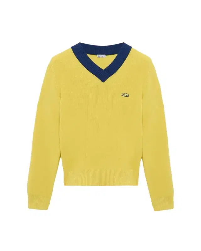 Bicolor V-Neck Sweater