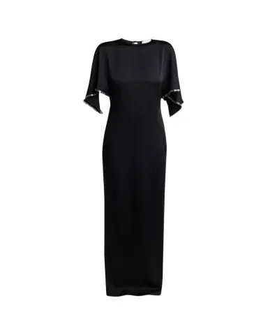 Stella McCartney Embellished Flutter-Sleeve Satin Column Gown | Thumbnail 1 Stella McCartney Embellished Flutter-Sleeve Satin Column Gown | Thumbnail 1