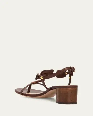 Gianvito Rossi 45mm Wooden Leather Sandals | Thumbnail 4 Gianvito Rossi 45mm Wooden Leather Sandals | Thumbnail 4