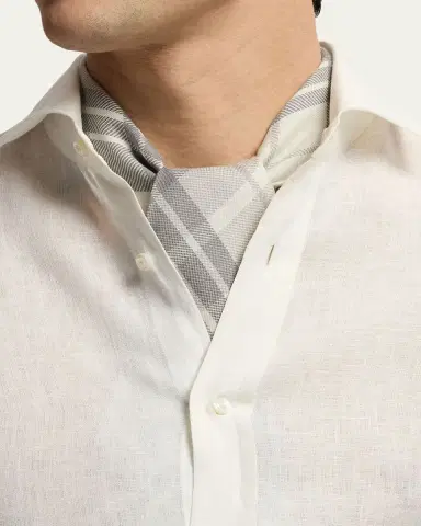 Ralph Lauren Purple Label Men's Cotton Plaid Neckerchief | Thumbnail 3