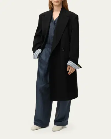 Loewe Logo-Band Satin Wide-Leg Pull-On Pants | Thumbnail 2