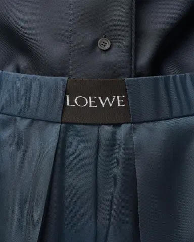 Loewe Logo-Band Satin Wide-Leg Pull-On Pants | Thumbnail 5