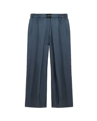 Loewe Logo-Band Satin Wide-Leg Pull-On Pants | Thumbnail 1