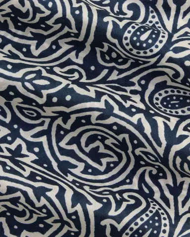 Ralph Lauren Purple Label Men's Cotton Paisley Contrast-Trim Neckerchief | Thumbnail 4
