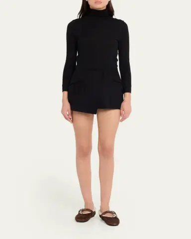 Miu Miu Shearling-Lined Suede Mary Jane Ballerina Flats | Thumbnail 3
