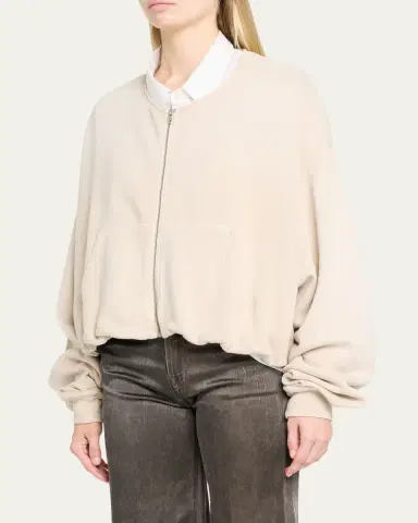 R13 Balloon-Sleeve Cotton Bomber Jacket | Thumbnail 4 R13 Balloon-Sleeve Cotton Bomber Jacket | Thumbnail 4