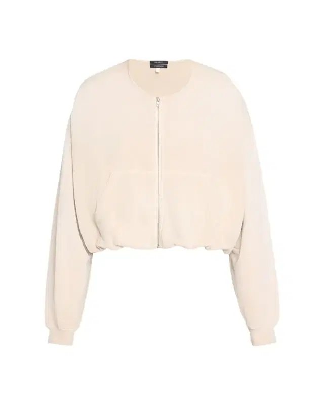 Balloon-Sleeve Cotton Bomber Jacket