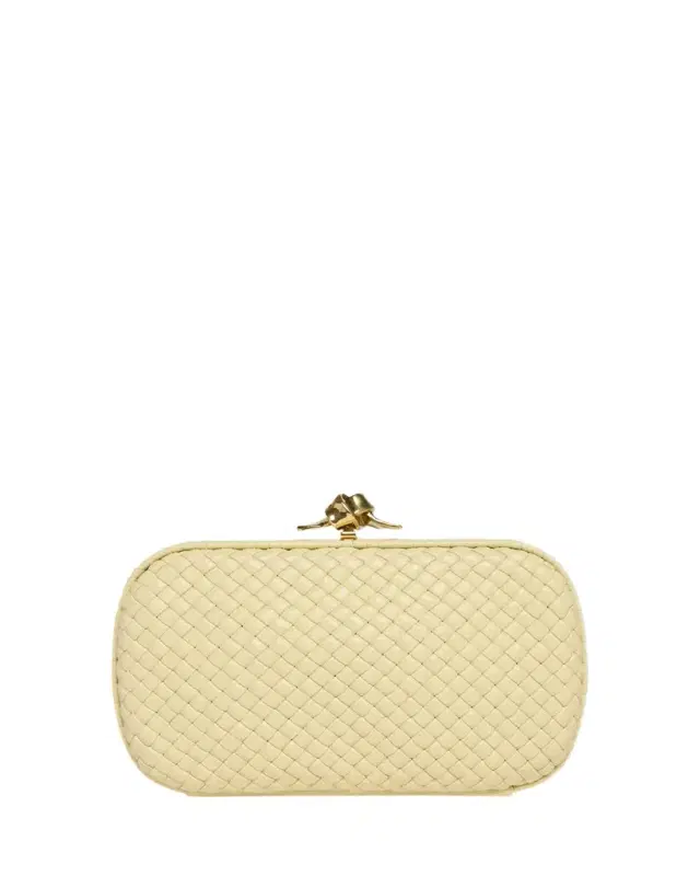 Bottega Veneta Puffy Leather Knot Clutch Bag