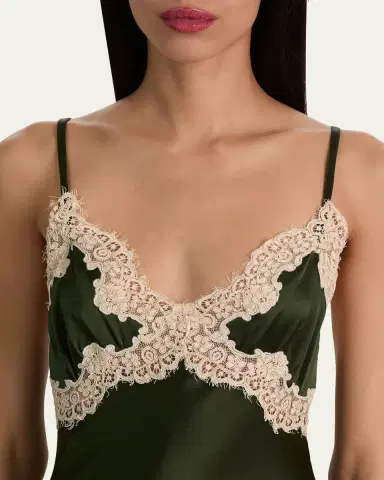Alice + Olivia Julietta Cutaway Lace-Trim Satin Dress | Thumbnail 5