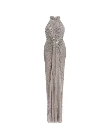 Jenny Packham Whisper Beaded Halter Gown | Thumbnail 1