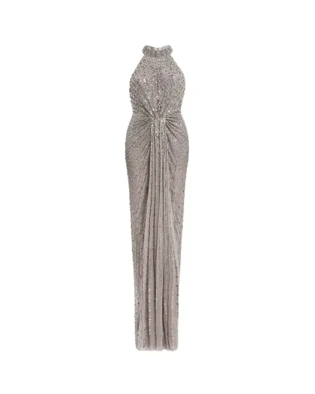 Jenny Packham Whisper Beaded Halter Gown