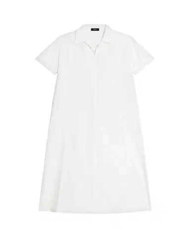 Theory Short-Sleeve Poplin Popover Maxi Dress | Thumbnail 1 Theory Short-Sleeve Poplin Popover Maxi Dress | Thumbnail 1