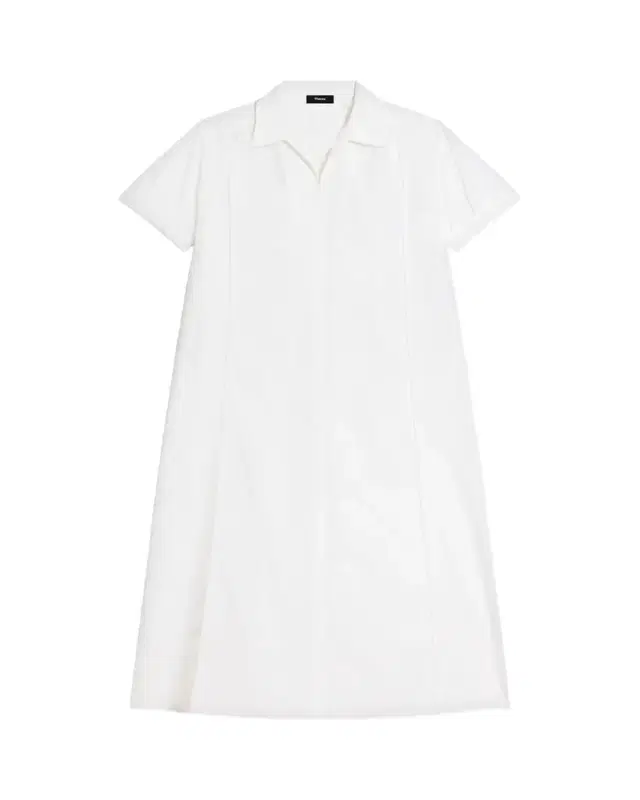 Short-Sleeve Poplin Popover Maxi Dress