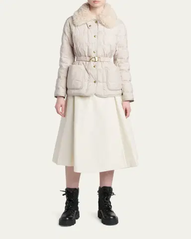 Moncler Cygnes Belted Short Down Jacket | Thumbnail 2 Moncler Cygnes Belted Short Down Jacket | Thumbnail 2