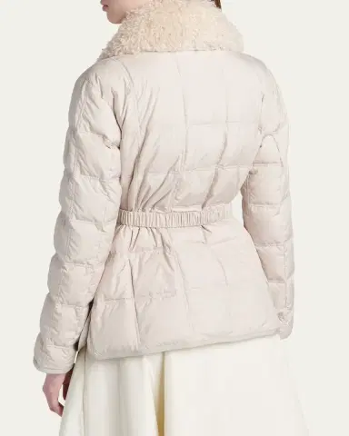 Moncler Cygnes Belted Short Down Jacket | Thumbnail 3 Moncler Cygnes Belted Short Down Jacket | Thumbnail 3