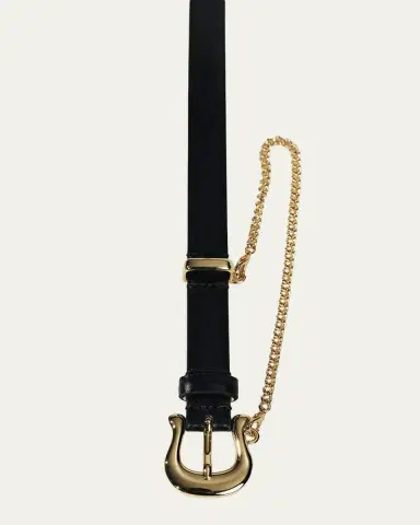 Déhanche Luzia Chain-Embellished Leather Belt | Thumbnail 2 Déhanche Luzia Chain-Embellished Leather Belt | Thumbnail 2