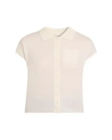 Vince Short-Sleeve Cashmere-Blend Polo Sweater | Thumbnail 1 Vince Short-Sleeve Cashmere-Blend Polo Sweater | Thumbnail 1