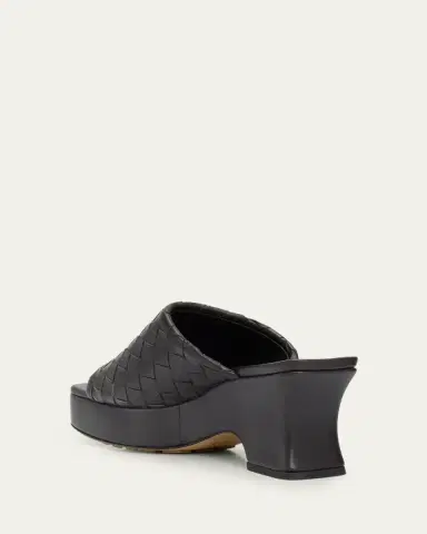 Bottega Veneta 70mm Rosita Intrecciato Leather Wedge Mules | Thumbnail 5