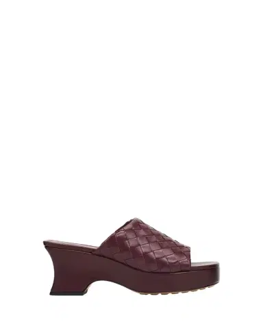 Bottega Veneta 70mm Rosita Intrecciato Leather Wedge Mules | Thumbnail 1