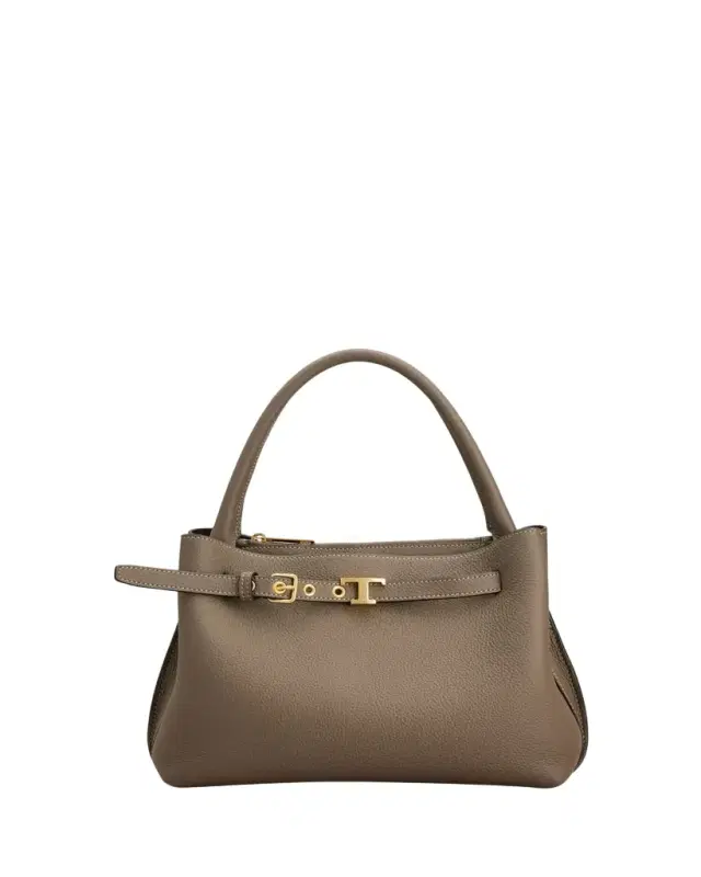 Tod's T Timeless Belted Leather Top-Handle Bag