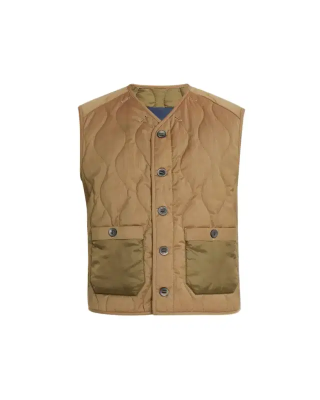 Men's Military-Style Quilted Vest