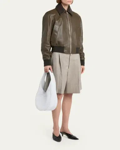 Bottega Veneta Ovetto Oval Leather Shoulder Bag | Thumbnail 5